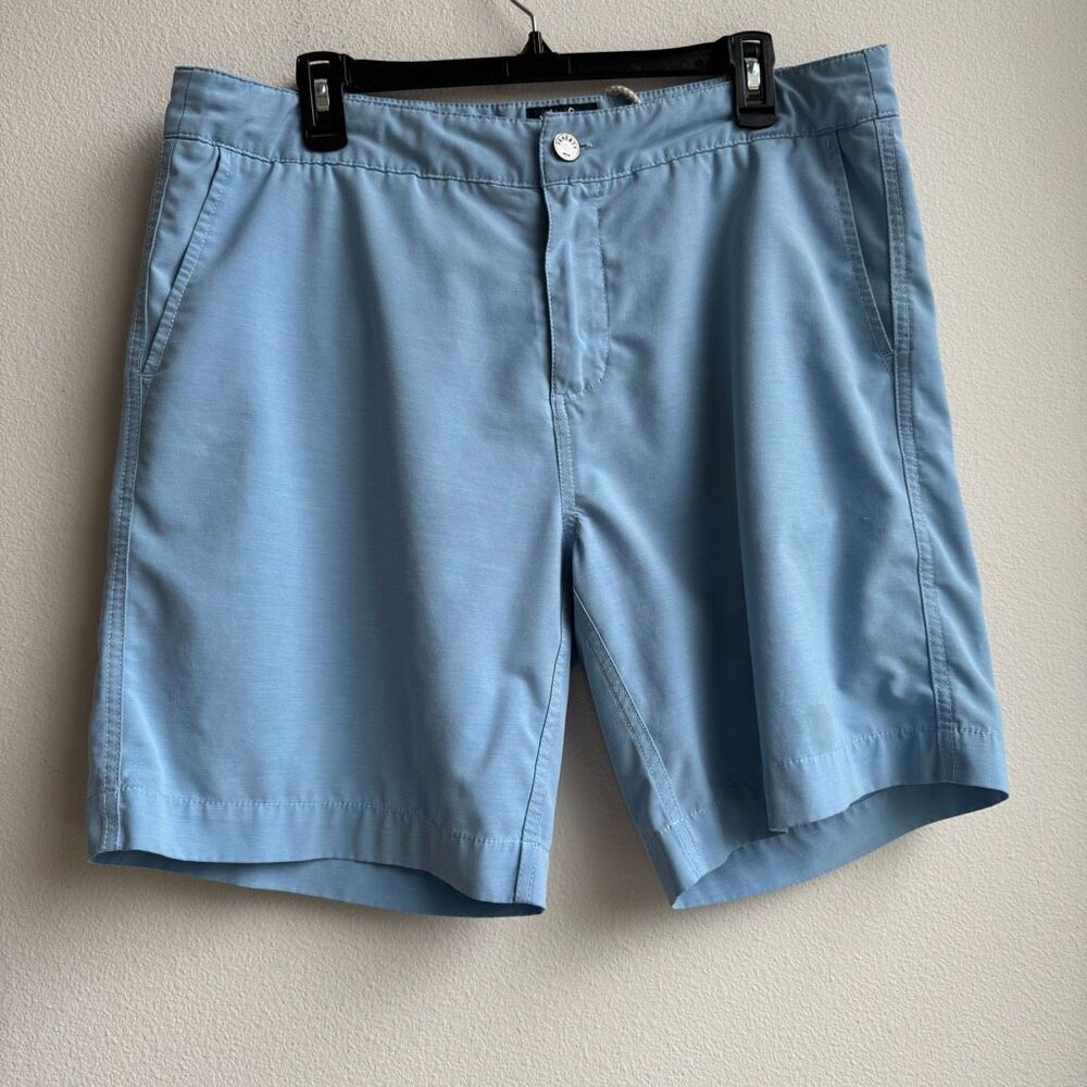 Faherty All Day Shorts Men 35 Blue Chino Utility Hike Outdoor Preppy Casual Swim